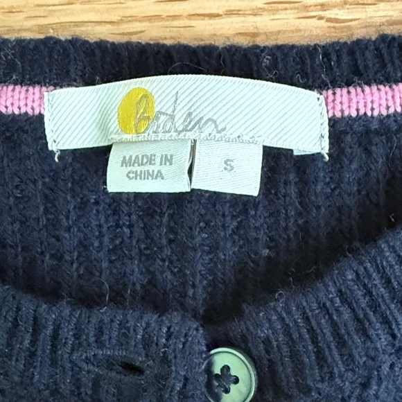 Boden navy cardigan with colorful beads and embroidery - Picture 2 of 6